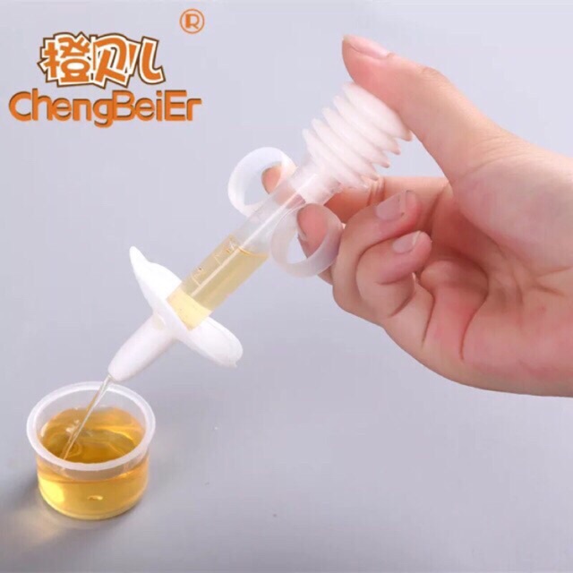 Xi lanh đầu silicon 2 vòi giúp bơm thuốc/sữa cho bé