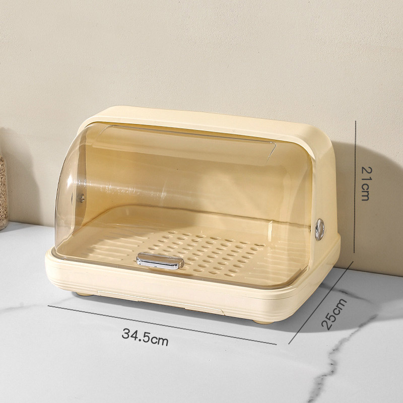 KS Kitchen drain bowl rack with lid plastic cupboard tableware storage box teacup tray drain cup rack Cup rack