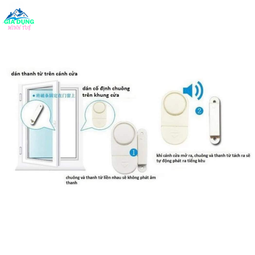 chuông gắn cửa báo chống trộm