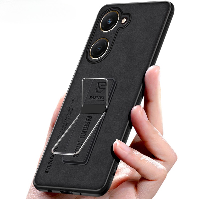 For VIVO Y03 Y03T Y18 Y18S Y28S Phone Case Fluff Luxury Sheepskin Silicone Soft TPU Anti-knock Kickstand for Vivo Y03 Y03T Y18 Y18S Y28S Cover casing HP.