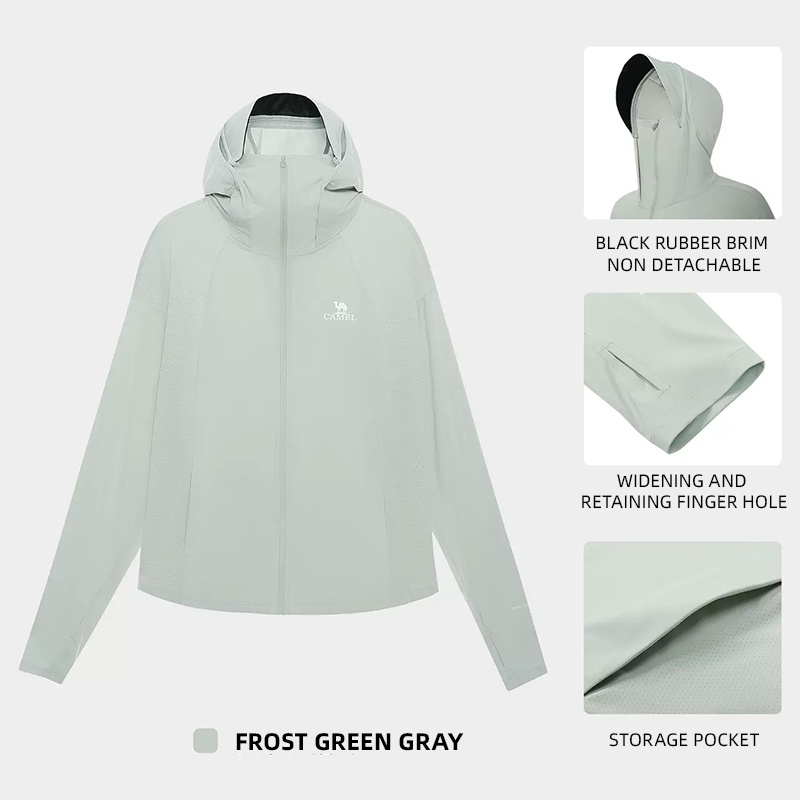 Camel UPF 50+ Women's Sunscreen Coat Breathable Quick Drying Jacket
