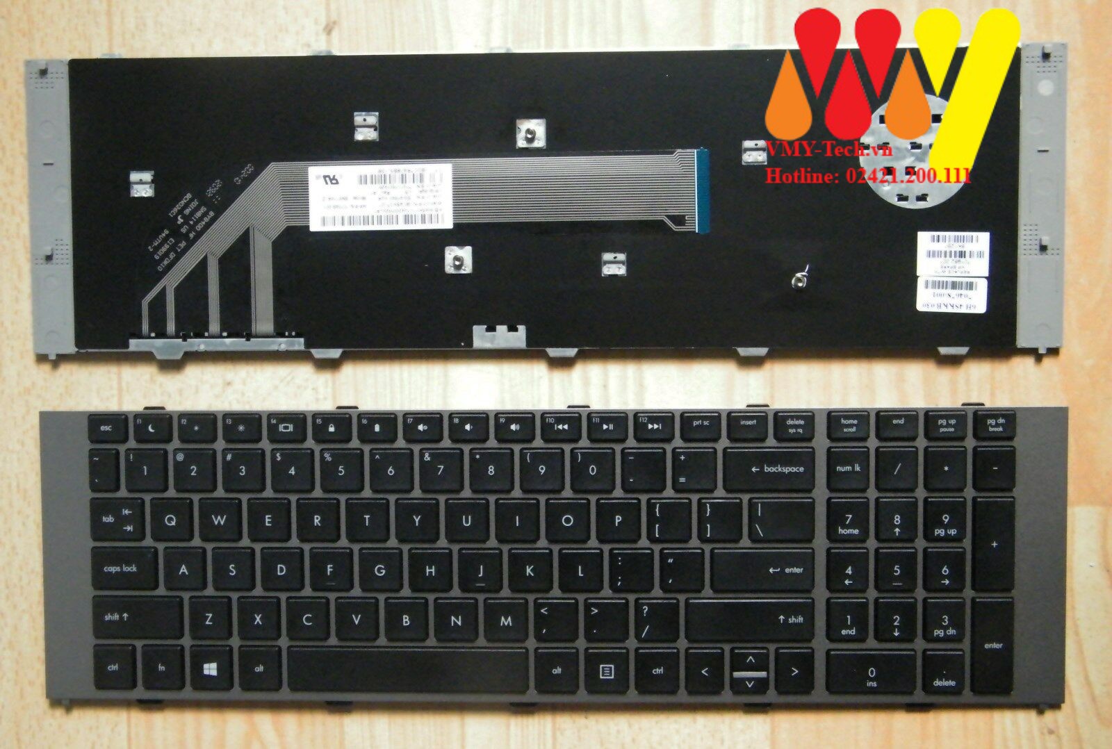 Bàn phím laptop hp probook 4540 4540s 4545 4545s 4745s zin khung đen