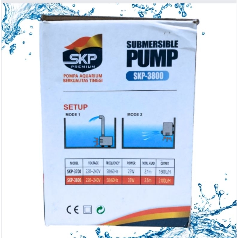 Pompa kolam aquarium submersible pump SKP 3800