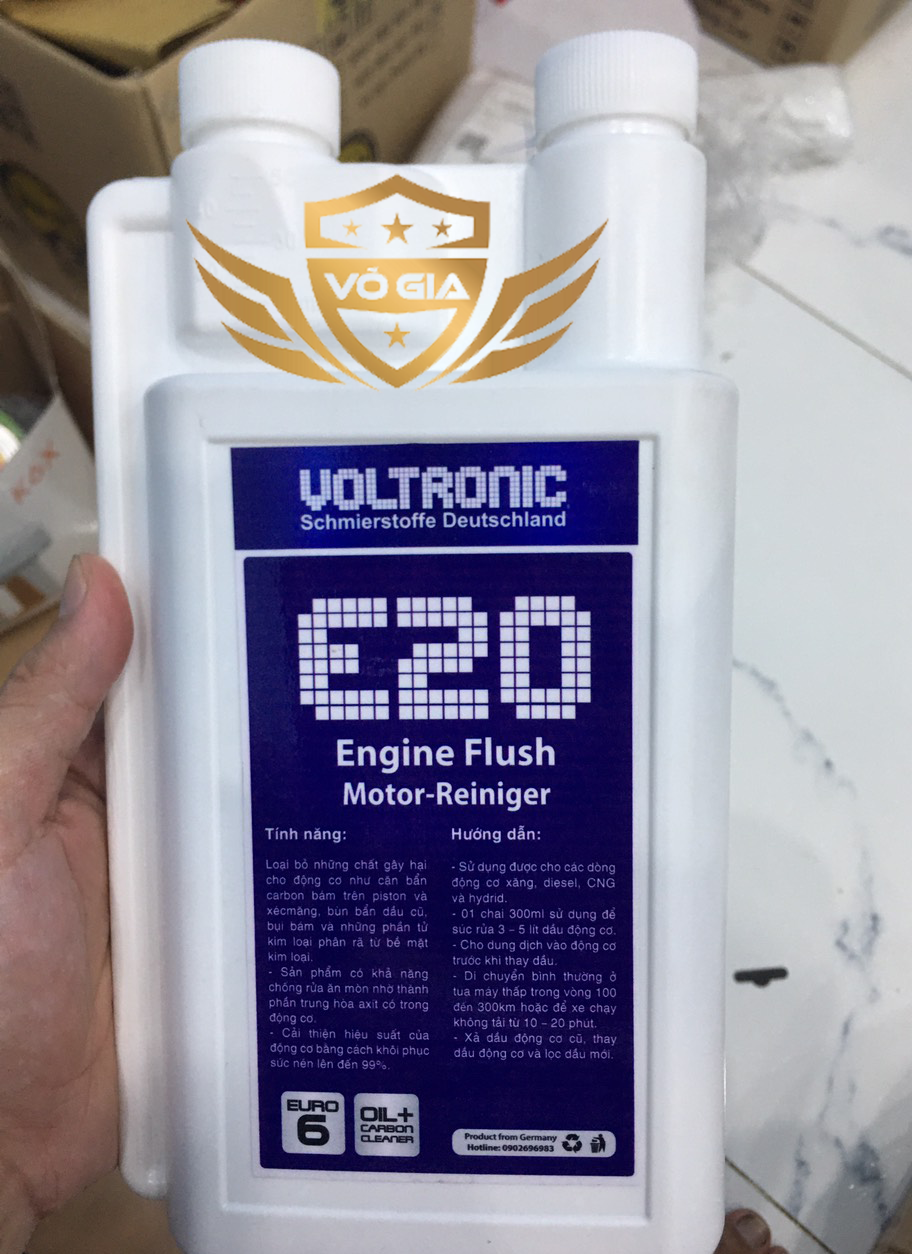 Dung dịch súc rửa động cơ VOLTRONIC E20 ENGINE FLUSH 1L - chiếc lẻ