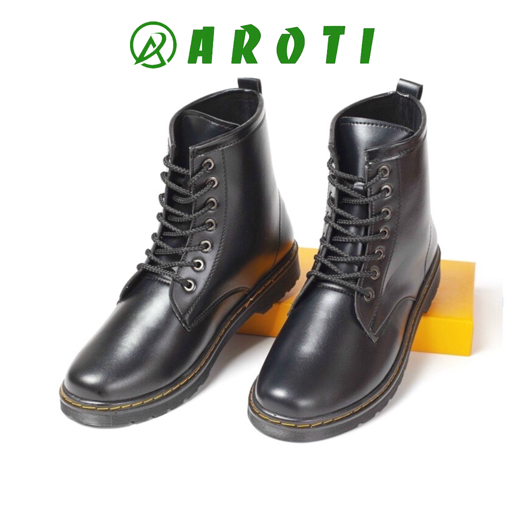 Giày combat boots nam cao cổ, đế khâu chắc chắn-mã m355- Giày Lười Nam AROTI