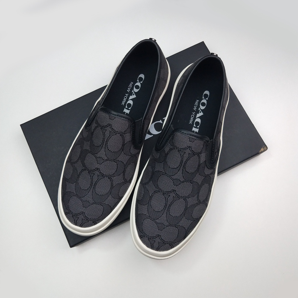 coach slip on canvas shoes