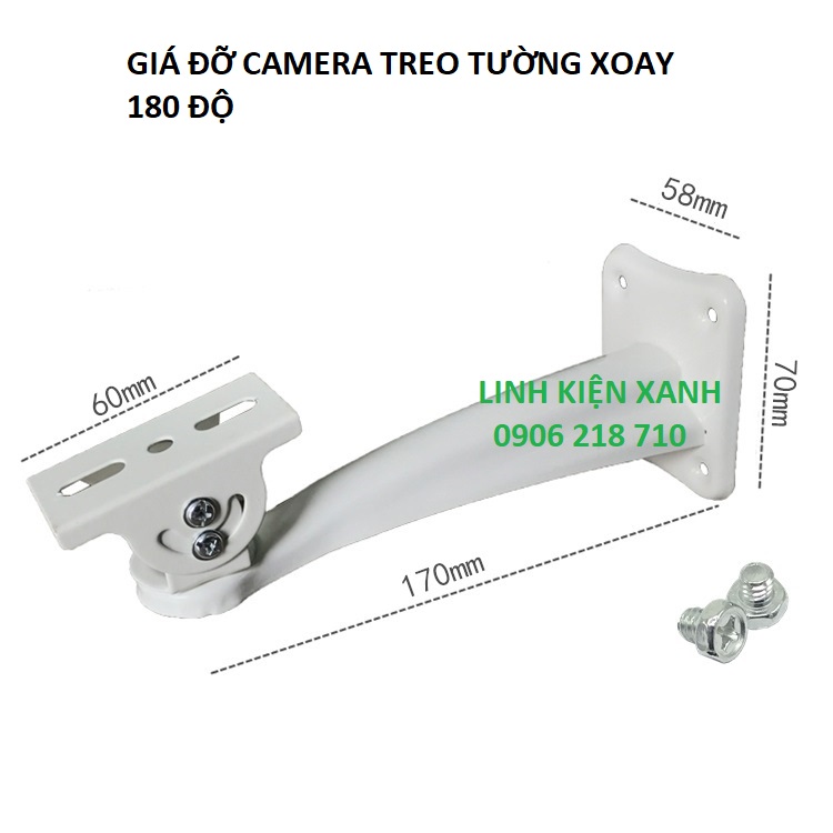 Chân đế Camera Ngoài trời, trong nhà đa năng 180 độ
