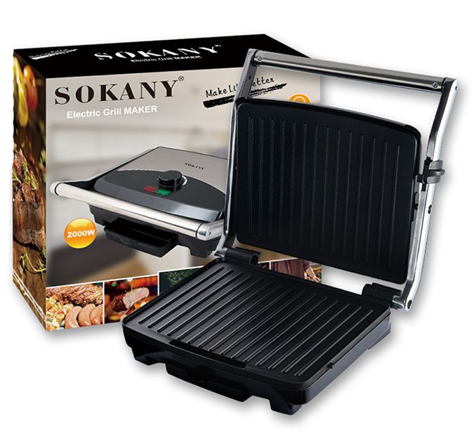 Máy ép kẹp nướng bánh mỳ, nướng thịt công suất cao 2000W Chính hãng SOKANY