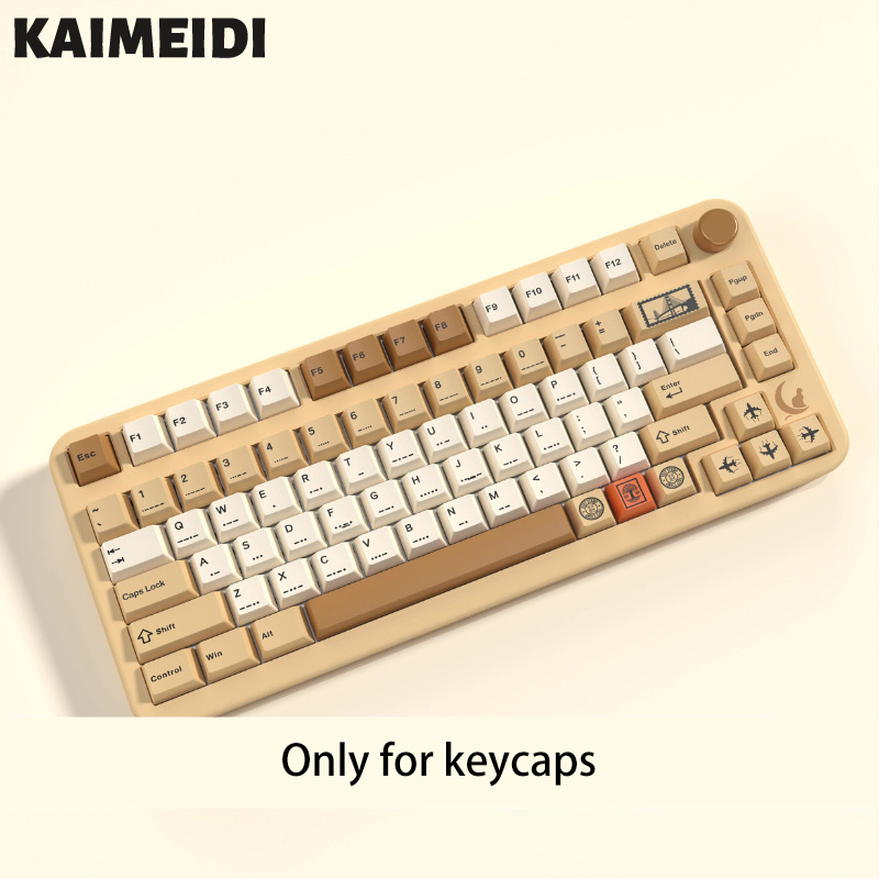 KAIMEIDI Stamp keycaps original height PBT keycaps five-sided sublimation classic retro customized personalized keycaps