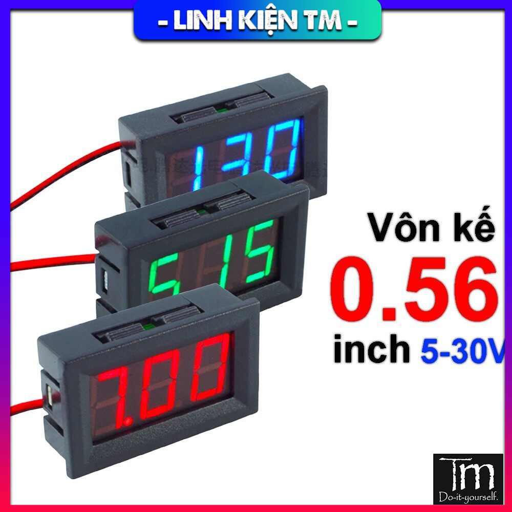 Vôn kế 2 dây 0.56 inch 0 - 30vdc
