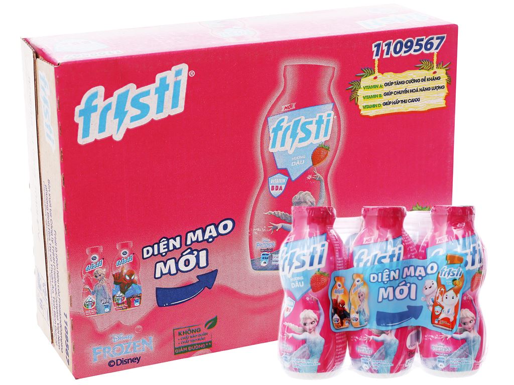 Thùng 48 chai sữa chua uống fristi hương dâu 80ml