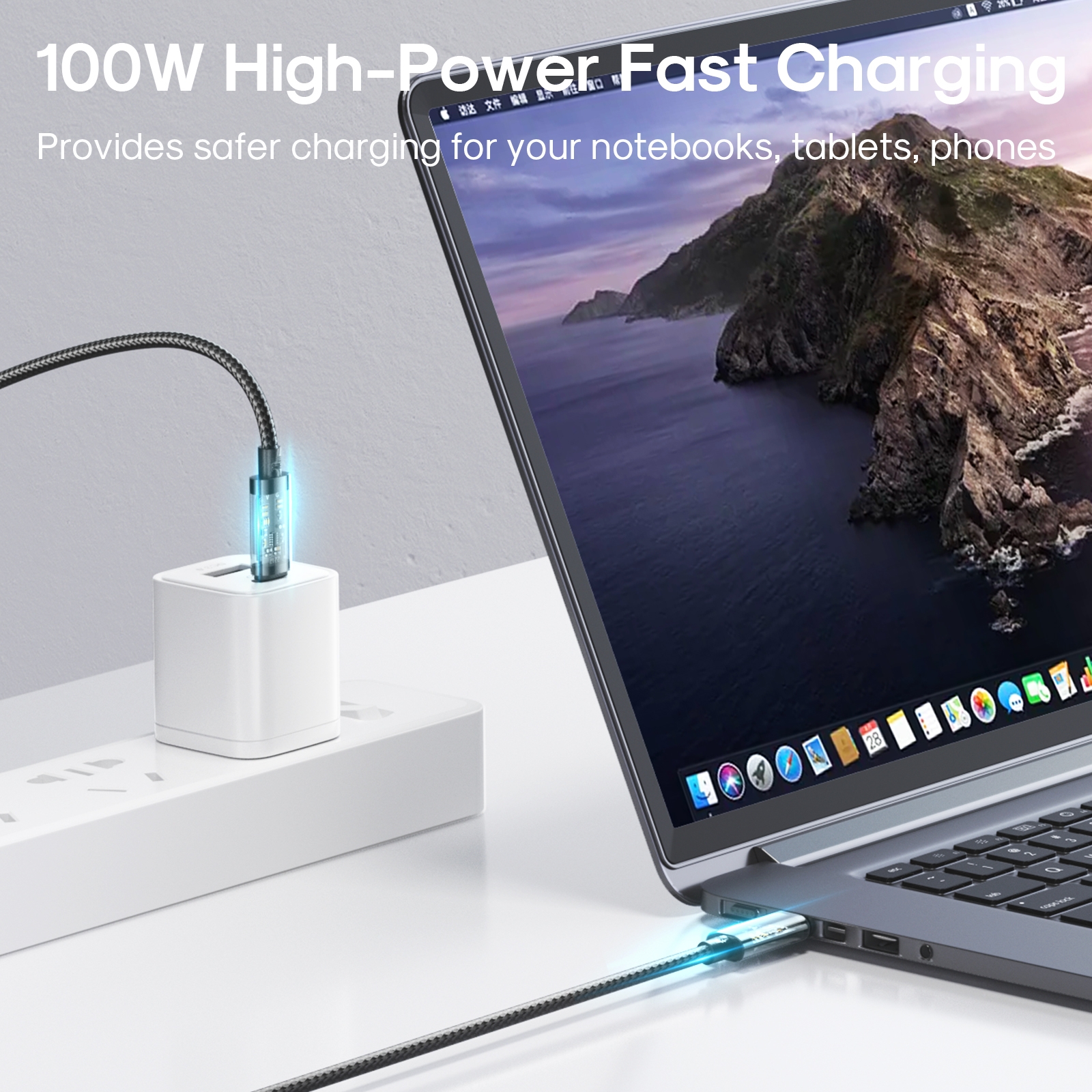 JOYROOM S-CC100A20 USB-C / Type-C to USB-C / Type-C 100W Sync Data Cable, Cable Length:2m(Black)