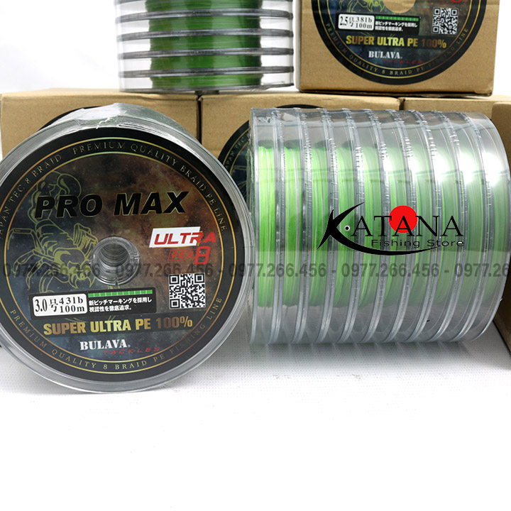 Dây PE Bulava Pro Max 100m - Có Liền 10 cuộn 1000m