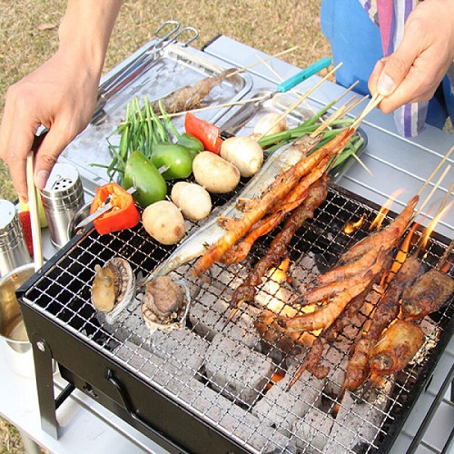 [GIÁ RẺ VÔ ĐỊCH] Bếp Nướng Than Hoa Vuông Xếp Gọn