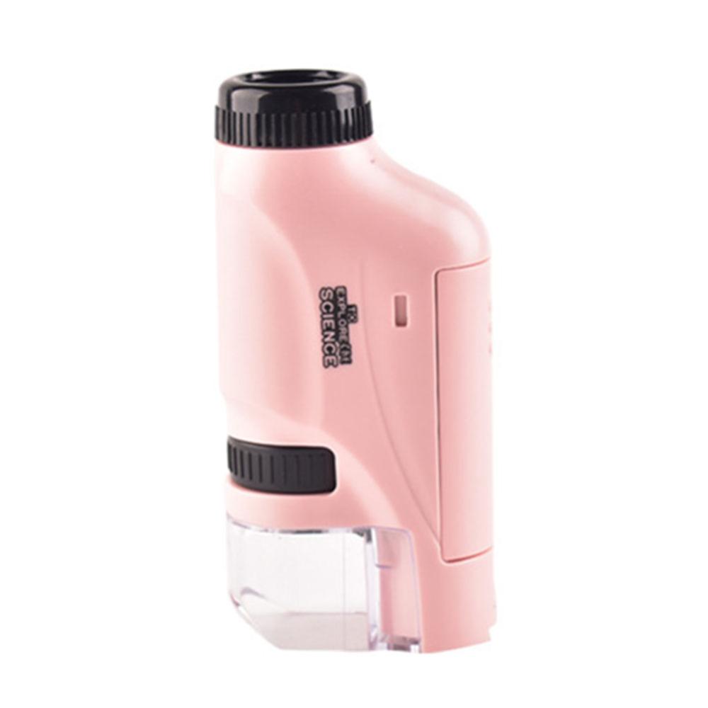 Mini Pocket Microscope Kit 60X-120X Handheld Microscope with LED Light for Kids