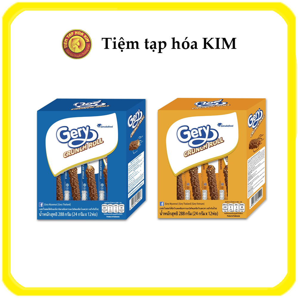Bánh cuộn phủ socola Gery Crunch Roll