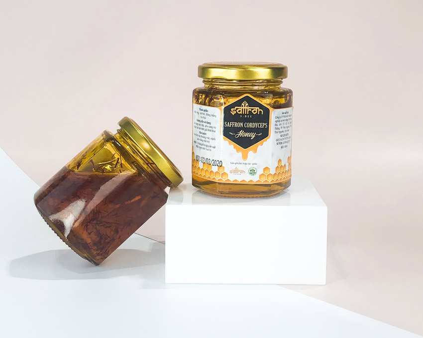 Saffron honey Cordyceps 180ml (1gr of Cordyceps + 1gr saffron)