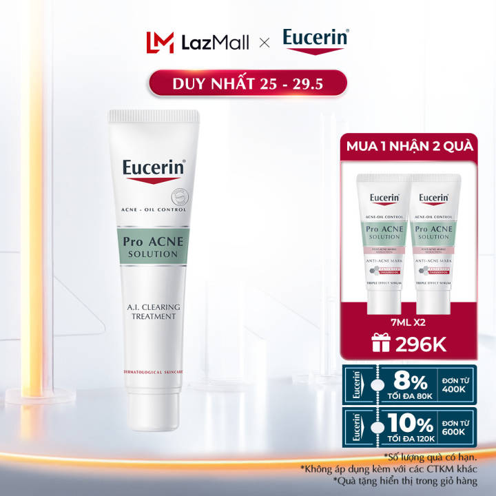 Gel Giúp Giảm Mụn & Nhờn Eucerin Pro Acne A.I. Clearing Treatment 40ml