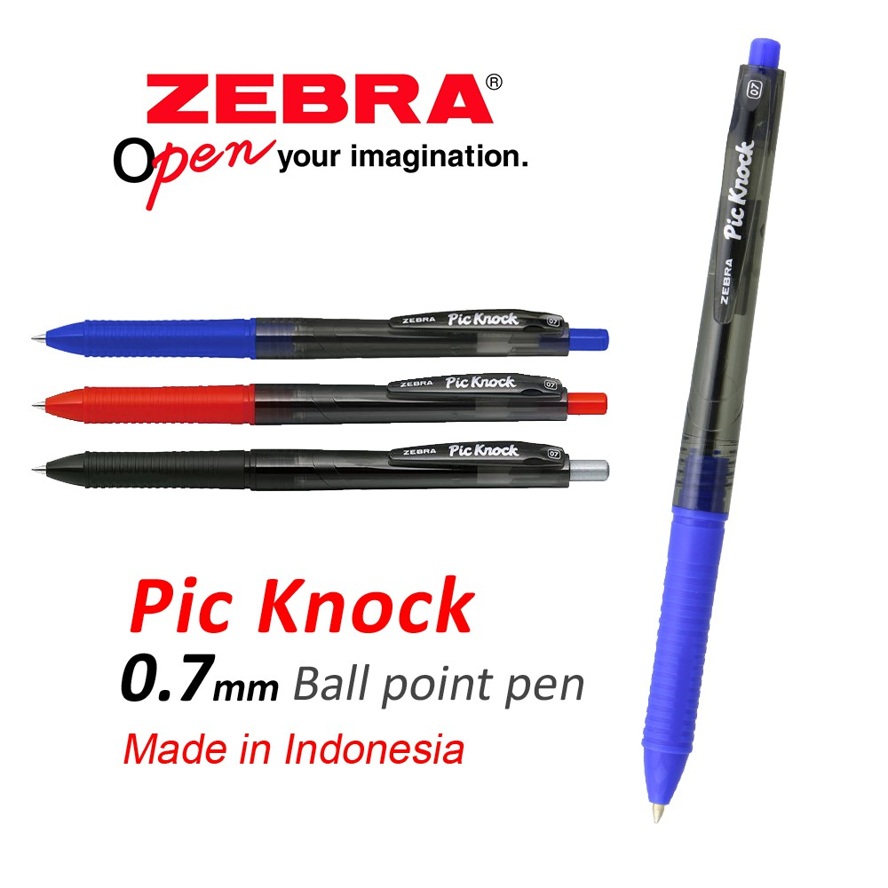 Bút bi Zebra Pic Knock 0.7mm CHÍNH HÃNG