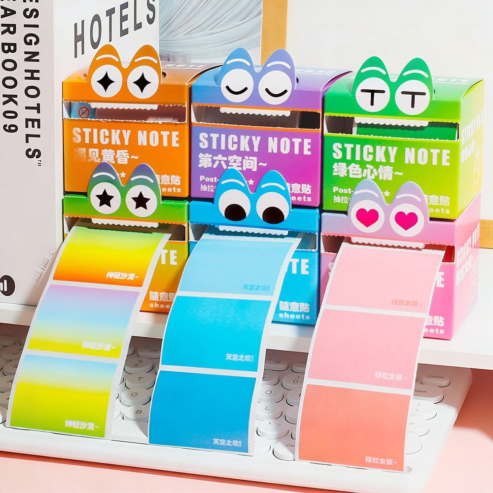 Cute Cartoon Memo Pad Paper Pull Out Design Self-Adhesive Planner ...