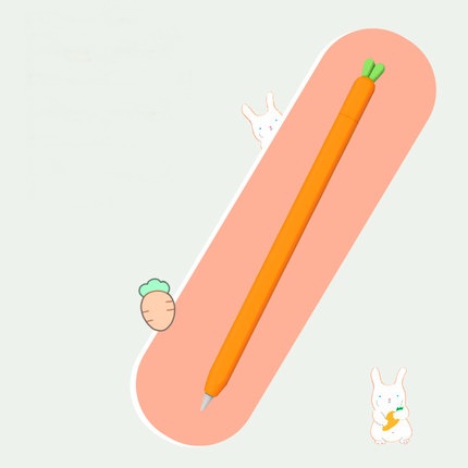 Bao Ốp Silicon Cà Rốt Bảo Vệ Cho Bút Apple Pencil 2