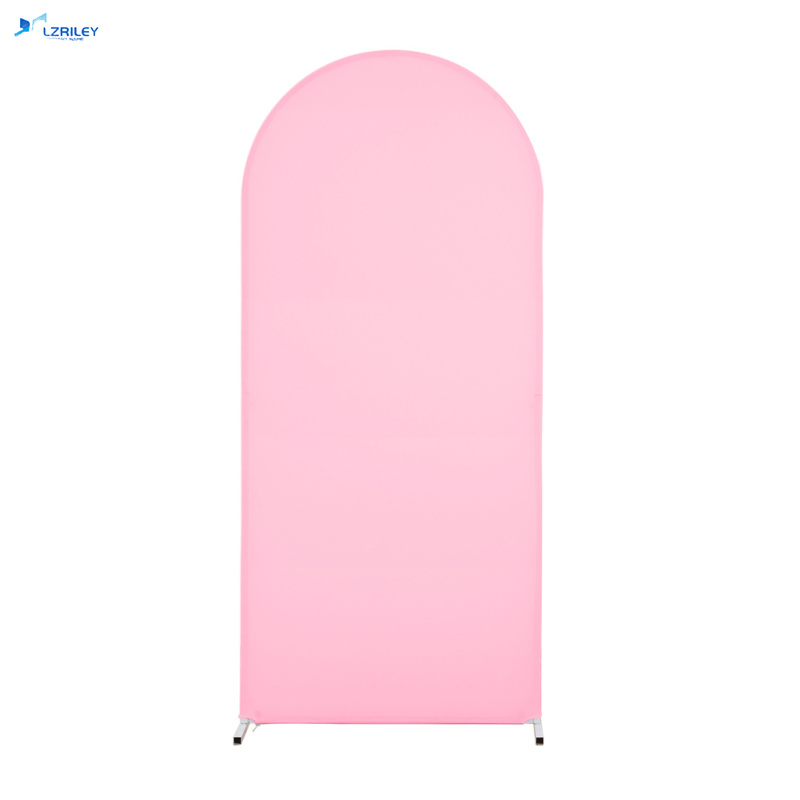 Lzriley【Fast Delivery】6FT/6.6FT/7.2FT Wedding Arch Cover Spandex Fitted  Arch Cover For Round Top Chiara Backdrop Stand Covers For Wedding Birthday  Party Banquet Decoration