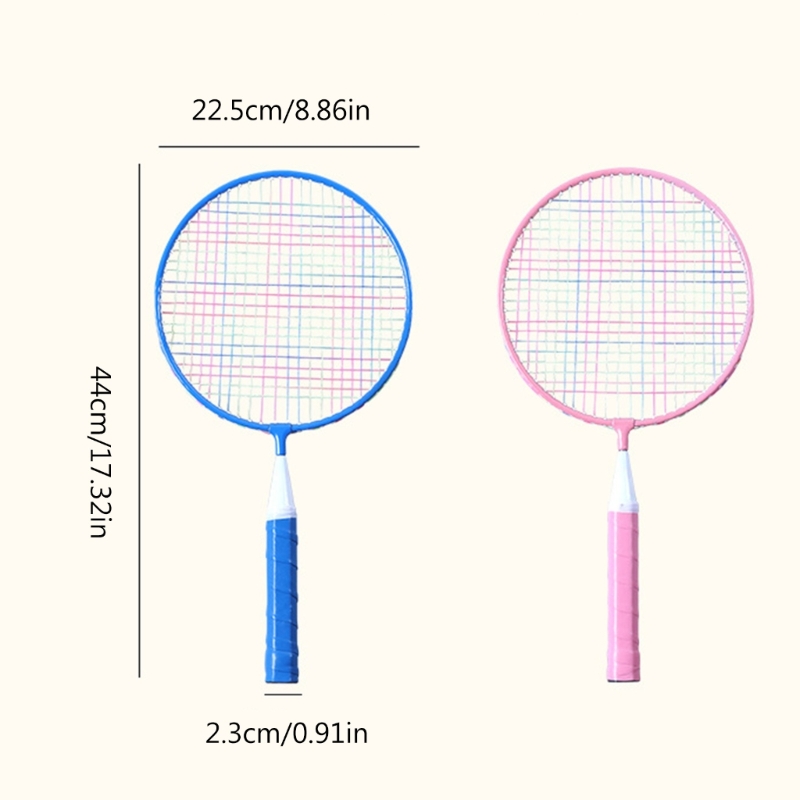 Set Badminton Per Bambini 4 Pezzi – 2 Racchette E 2 Palle, Leggero E Sicuro, Per Gioco All'aperto!