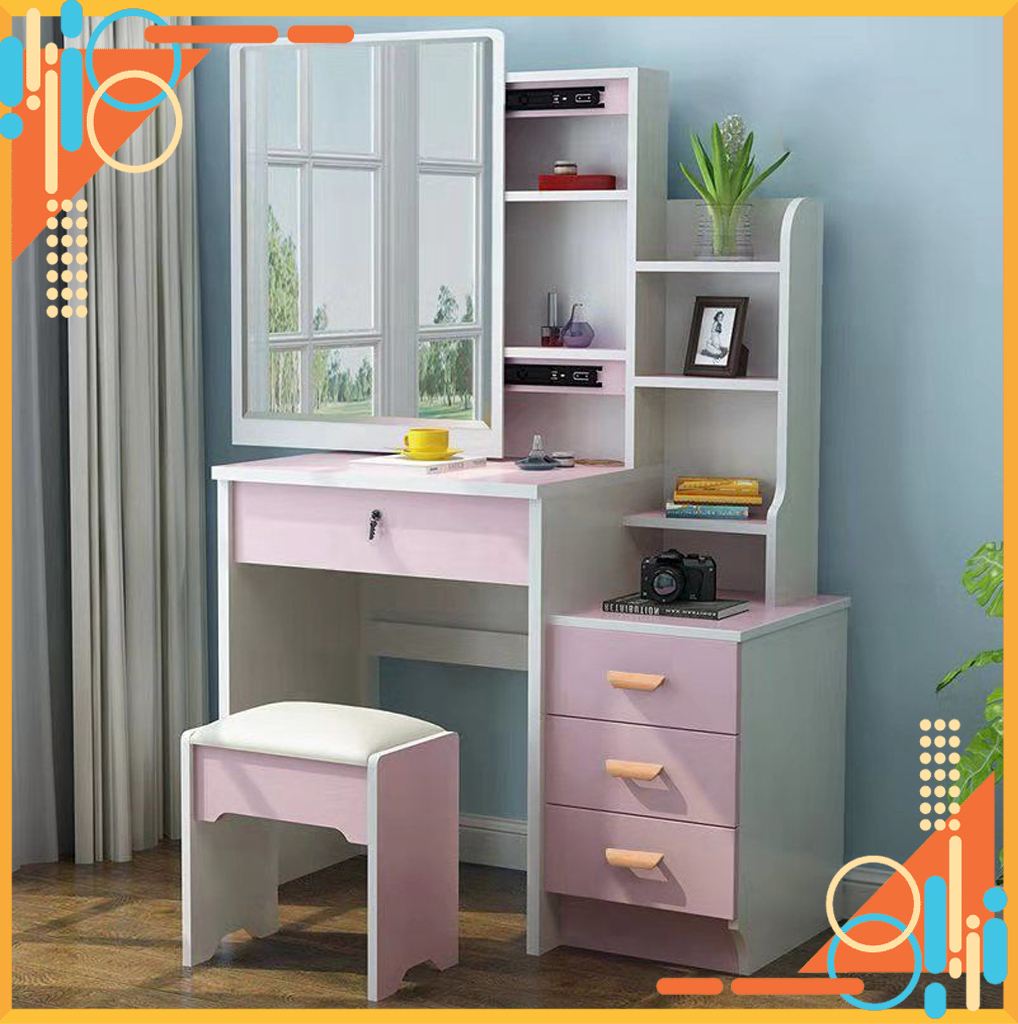 Set dressing table attached mirror led high-grade, desk makeup Foundation included modern chair-bedroom furniture Nikita shop