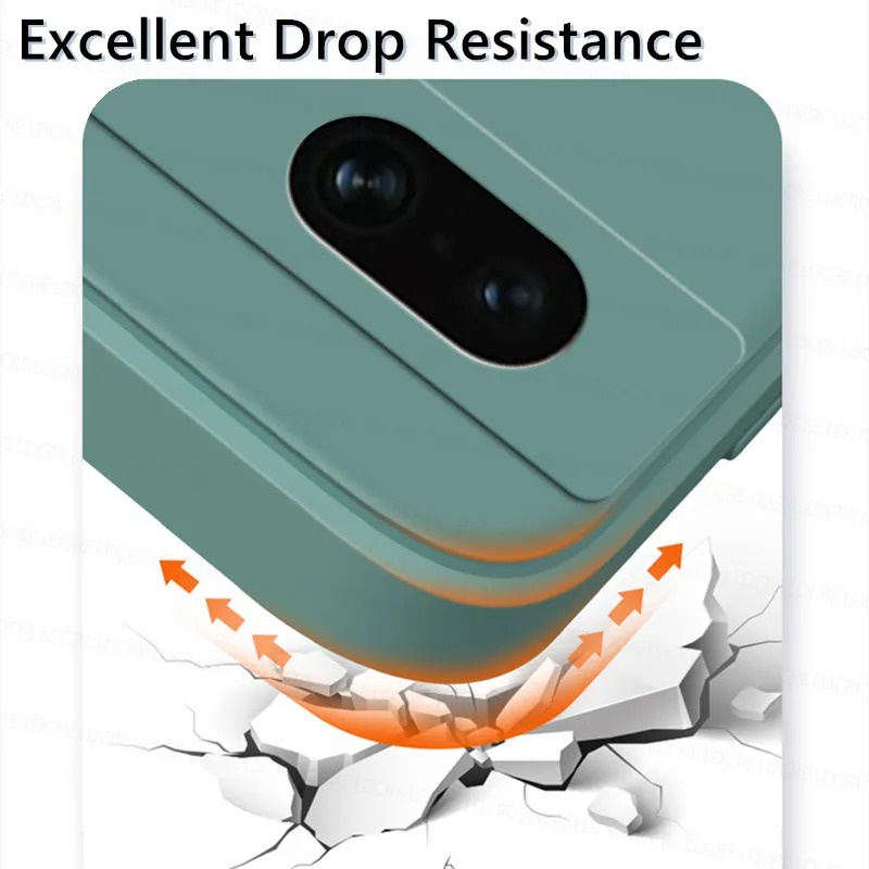 Cho Google Pixel 7 Pro vuông Silicone lỏng Ốp điện thoại cho Google Google Pixel 7A 7pro pixel7 5g Couple Cover quay lại mềm chống sốc máy ảnh bảo vệ trường hợp vỏ