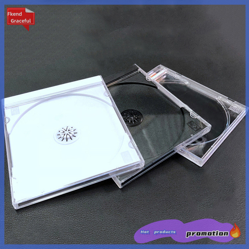 Fkend đáy trong suốt hộp CD rỗng CD trường hợp nhựa PP CD trường hợp CD trường hợp công suất 1-2 đĩa