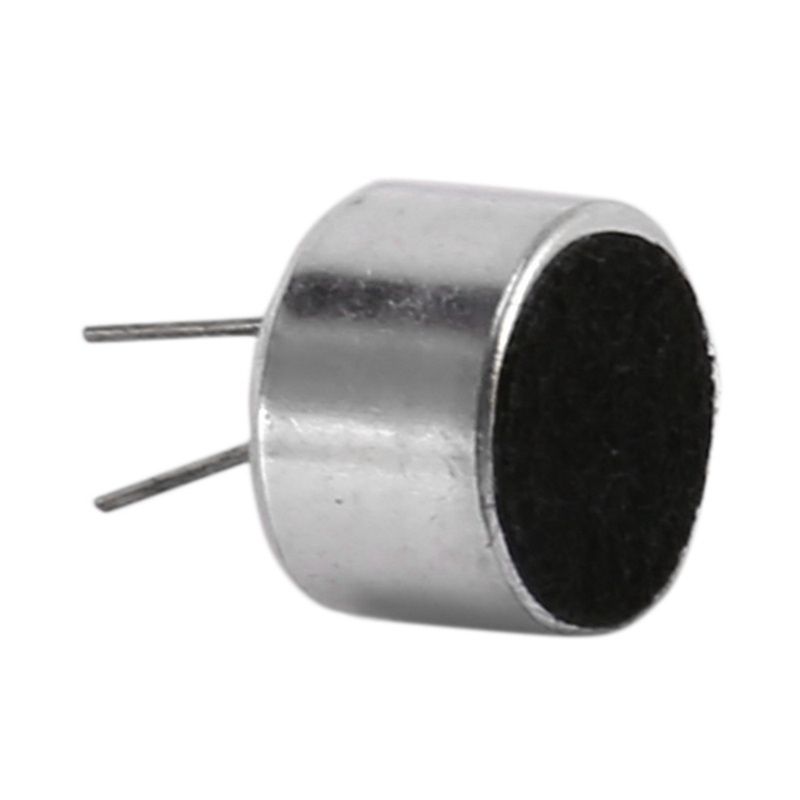 10 Pcs 2 Pin Mini MIC Capsule Electret Condenser Microphone Silver Tone Black