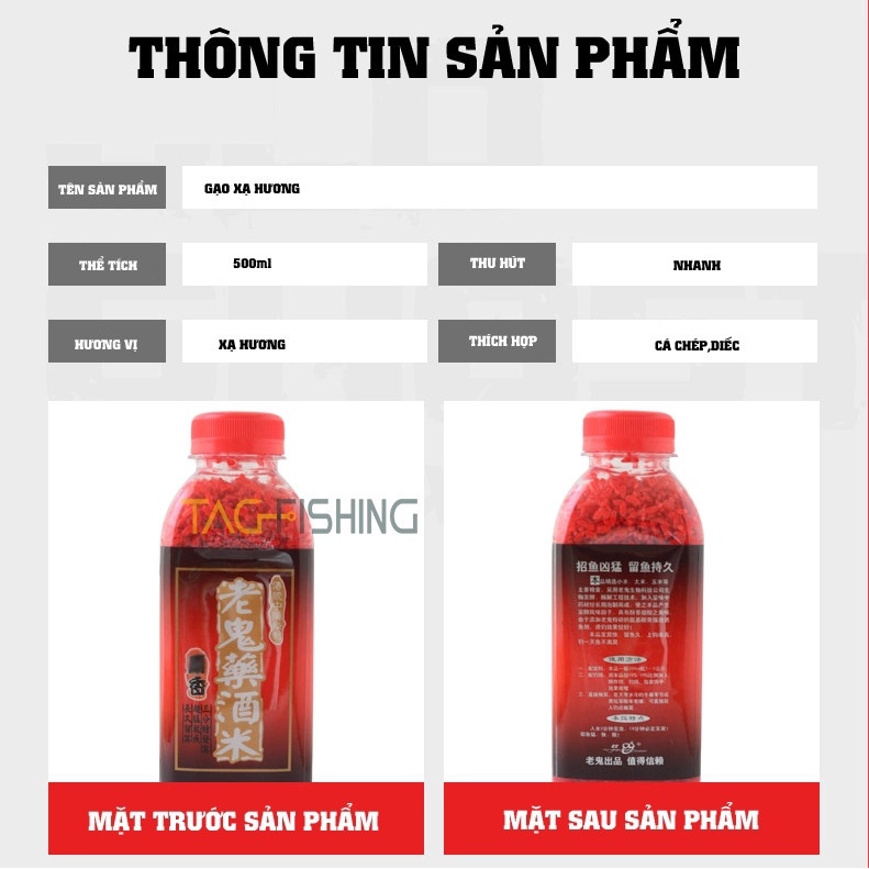 Gạo rượυ Lão Quỷ Mồi Câu Cá Chép, Cá Diếc