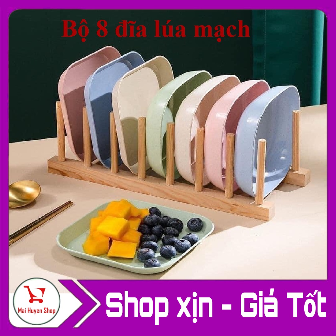 Set 8 cái đĩa lúa mạch