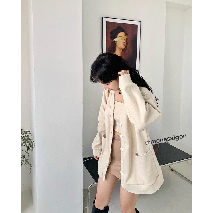 [VOUCHER 12%/149K] Set et áo khoác len cardigan MONÁ - TIARA