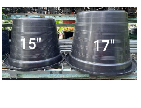 Pasu Besar Plastik Hitam Saiz 17inch | Lazada