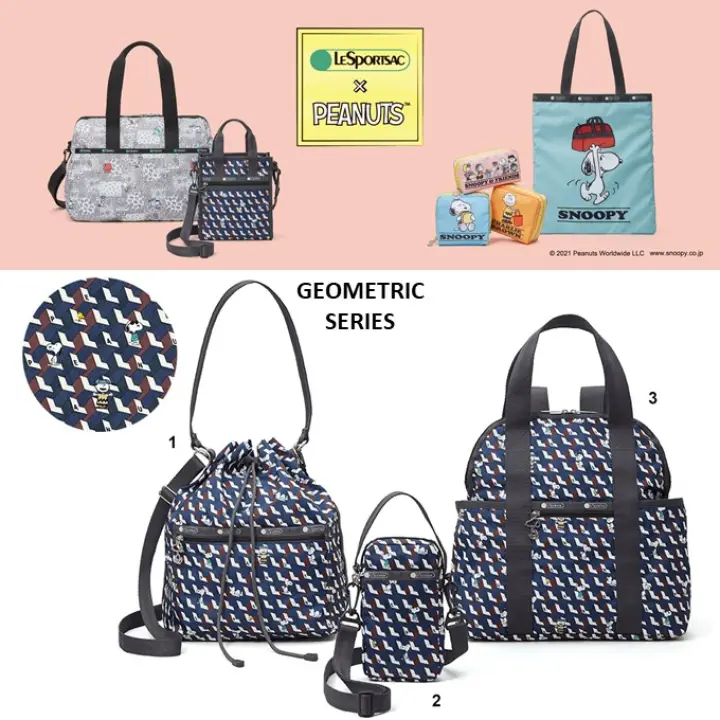 Pre Order Lesportsac Japan X Peanuts Geometric Series Delivery Within 4 Weeks Lazada Singapore