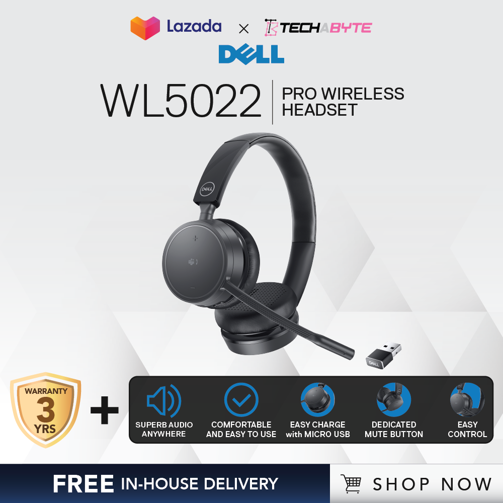Dell WL5022 Pro Wireless Headset Lazada Singapore