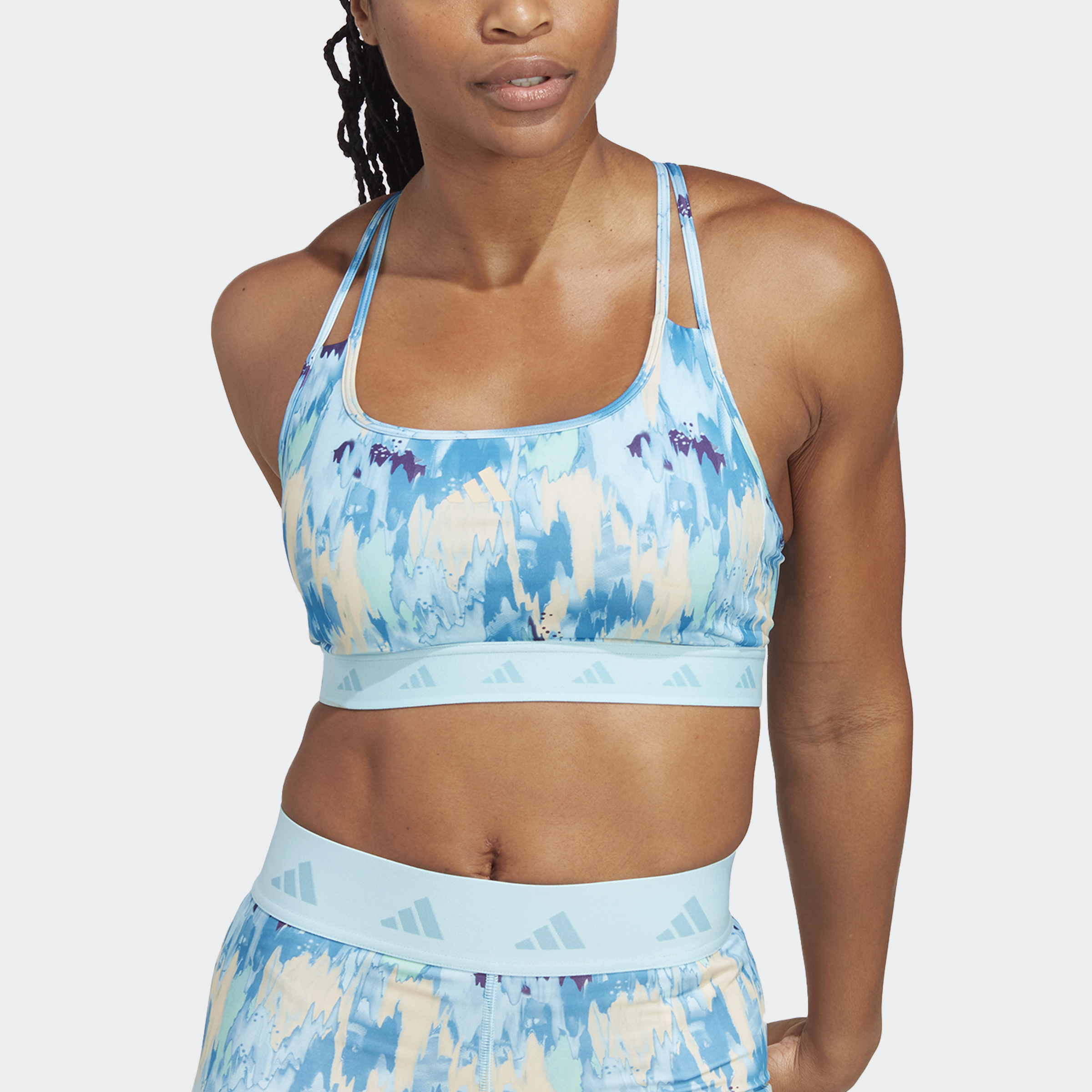 Adidas Tập luyện Áo Bra Medium Support PowerReact Lift Your Mind Nữ Màu xanh da trời IP1811