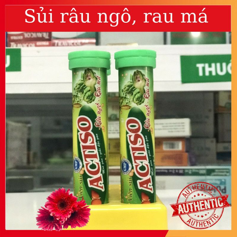 Viên sủi actiso mát gan giải độc gan - sủi râu ngô rau má