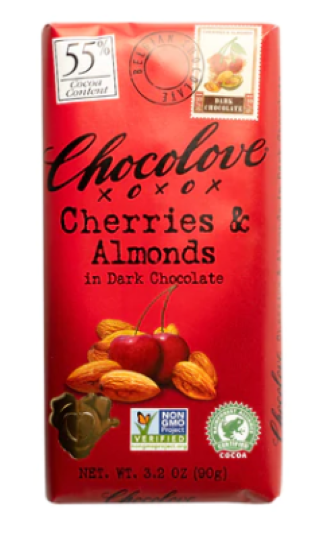 Chocolove Cherries & Almonds in Dark Chocolate 55% Cocoa 90g | Lazada PH