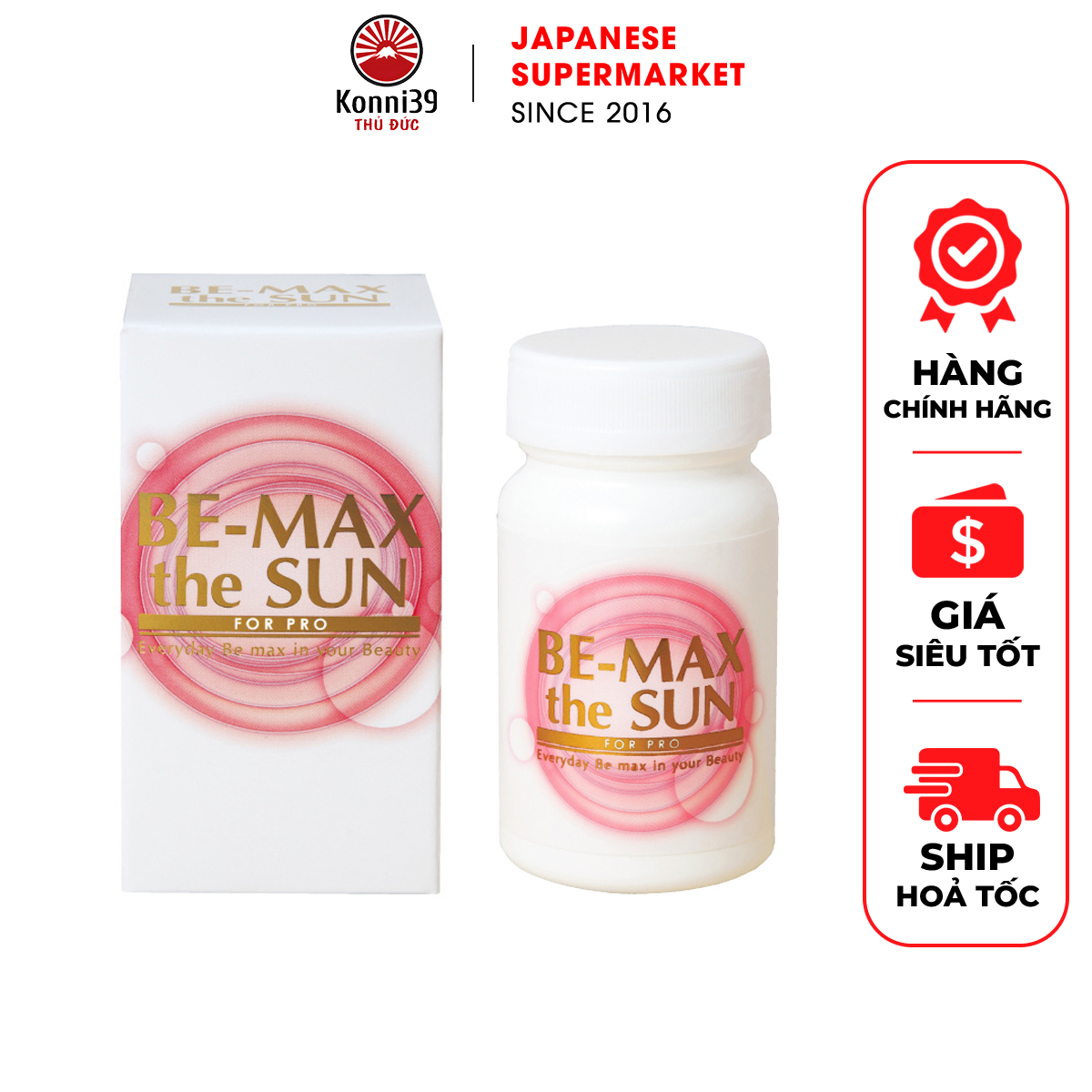 Viên uống chống nắng bảo vệ da be - max the sun