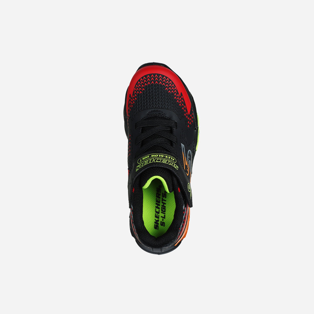 SKECHERS Giày sneaker bé trai Flex Glow Bolt 400138L-BKRD