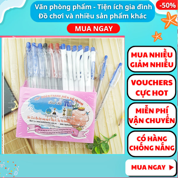 Khay 50 bút bi Thiên Lộc tiện lợi ✓ống đựng bút ✓khay đựng bút ✓bút cute ✓bút bi ✓bút bi cao cấp ✓bút mực ✓bút bi cute ✓ đồ dùng học tập - Nguyễn Thùy Store