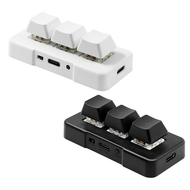 (C G K USB Custom Programming Macro Knob Keyboard 3 Keys Copy Paste Mini Button Photoshop Gaming Mechanical Keyboard