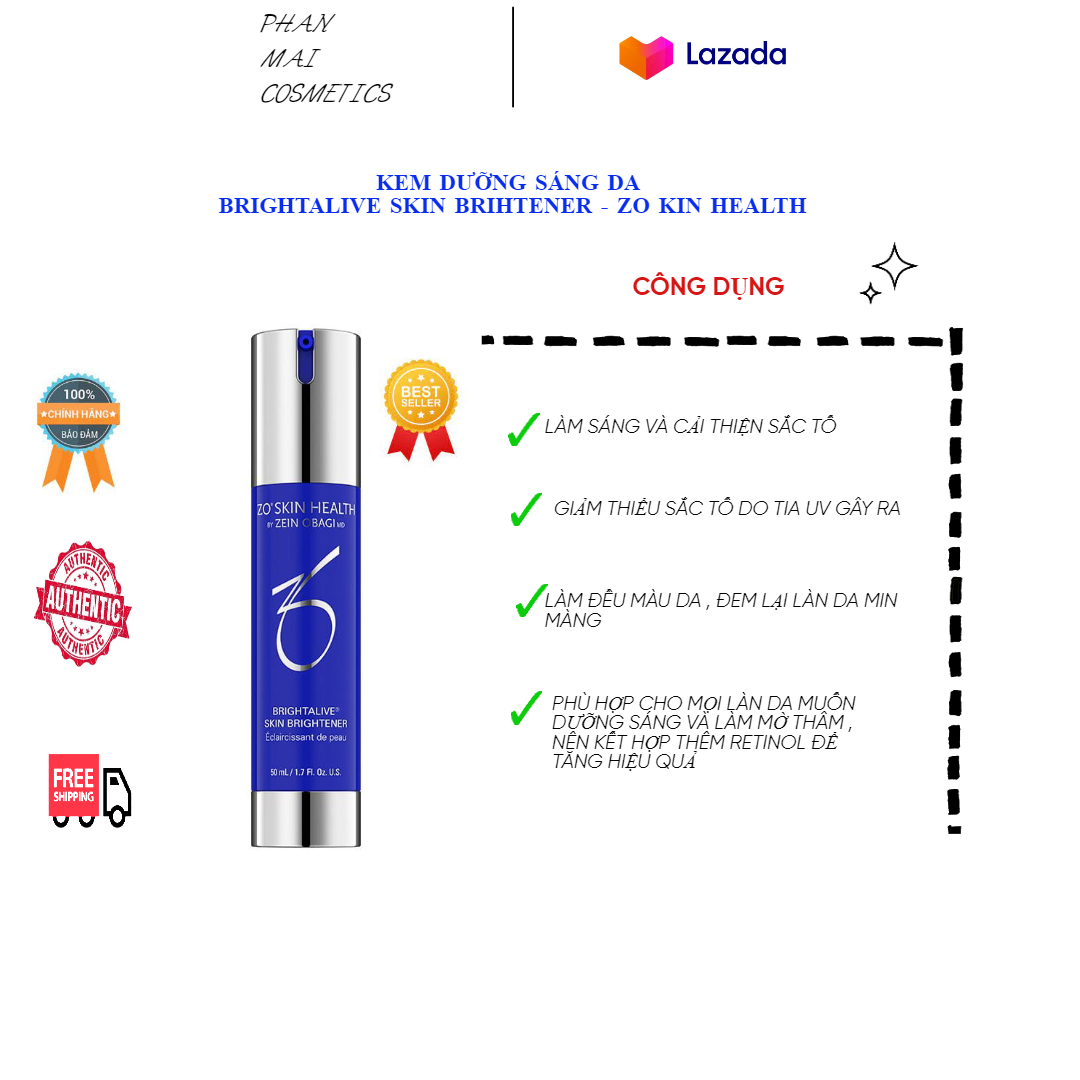 KEM DƯỠNG SÁNG DA , MỜ NÁM BRIGHTALIVE 50ml [ XÁCH TAY ]