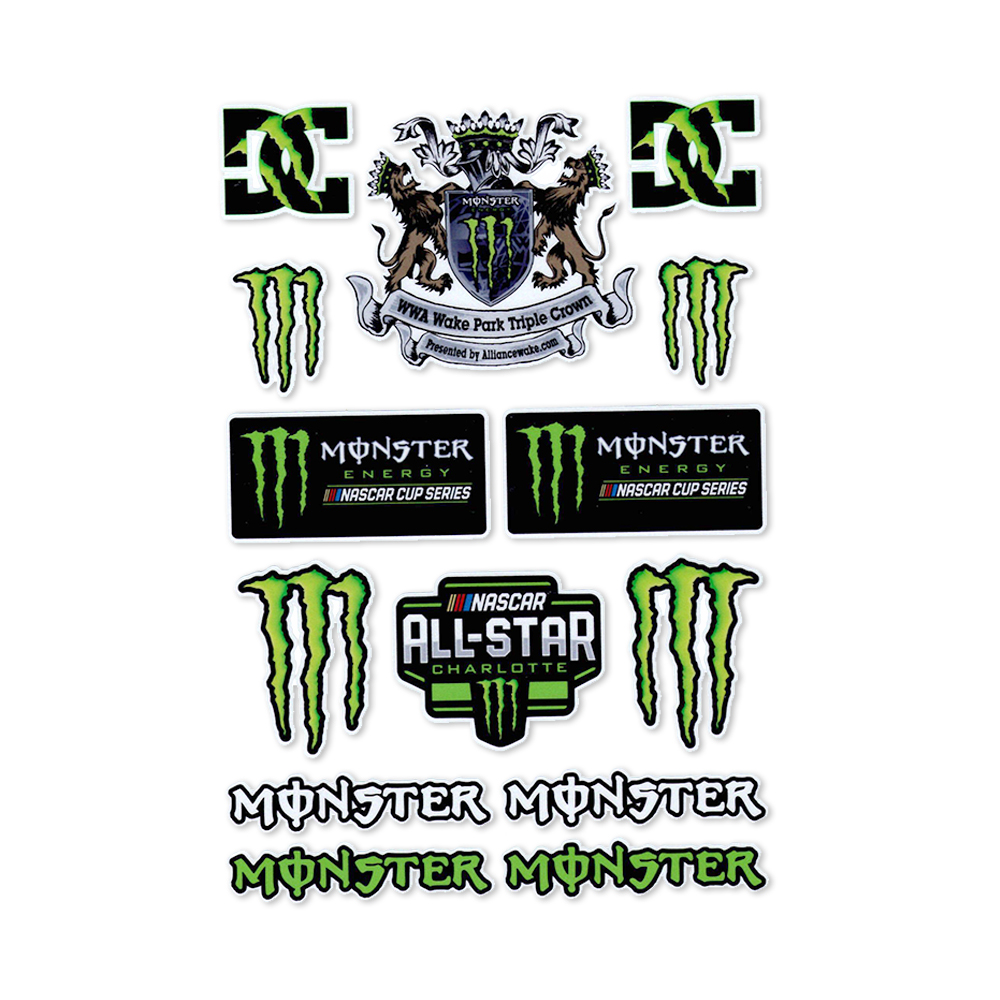 Monster Energy Reflective Motorcross Motorcycle Stickers Decals