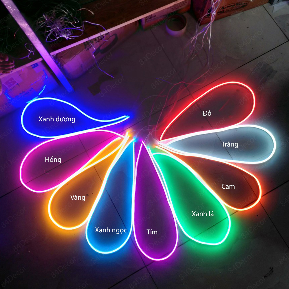Đèn Led Neon Trang Trí Hình Ngọn Lửa nhiều  màu