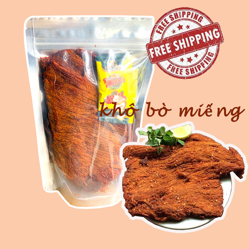 Khô bò miếng mềm - thịt bò khô hồng ngự 300.gram