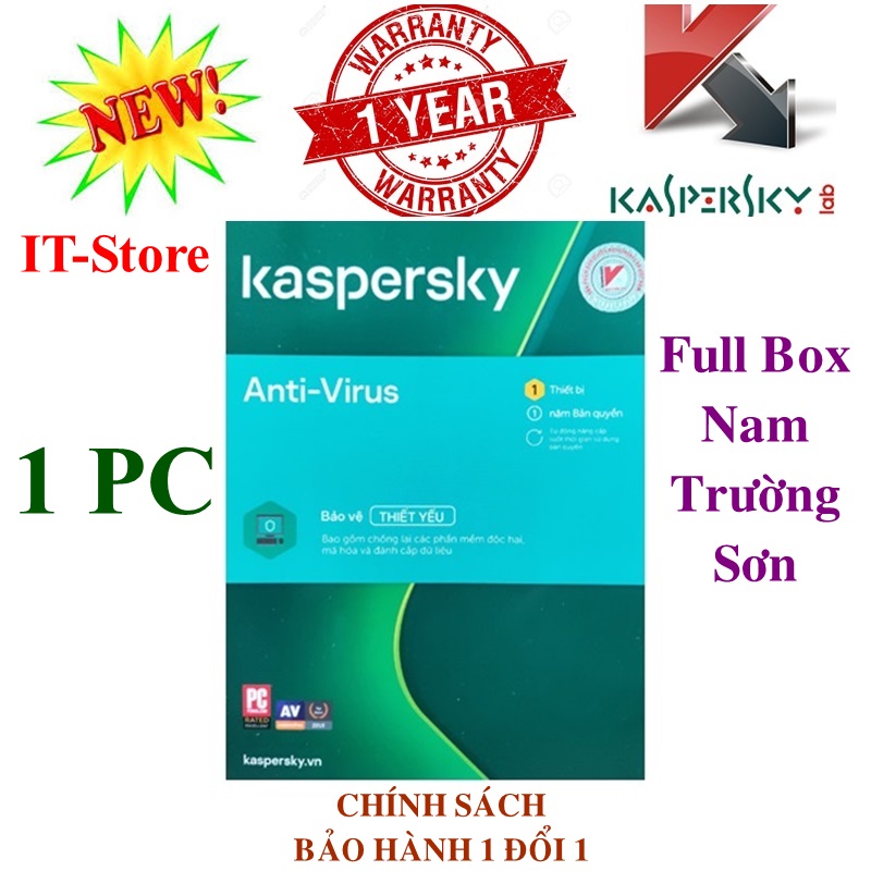 KASPERSKY ANTI-VIRUS - 1PC/Năm - BOX NAM TRƯỜNG SƠN