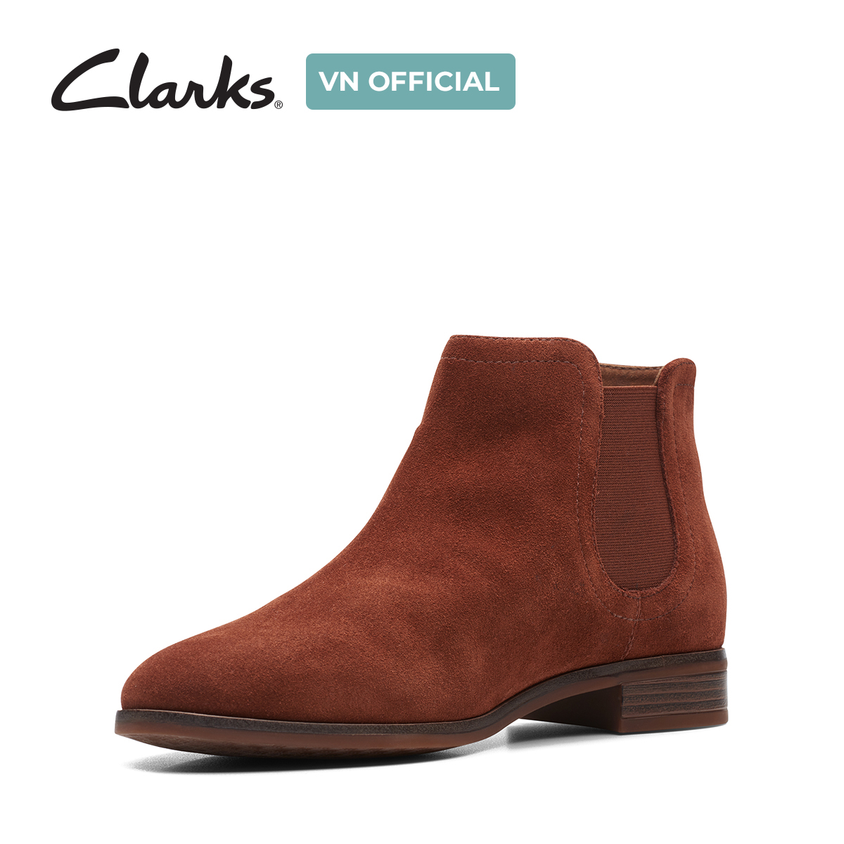 Giày Bốt Cổ Thấp Da Nữ Clarks - Trish Chelsea